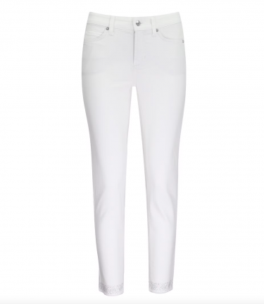 Cambio Piper Short Classy white en fringed 