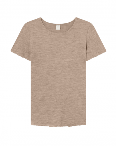 by basics T-Shirt R-neck s/s Sand Melange 