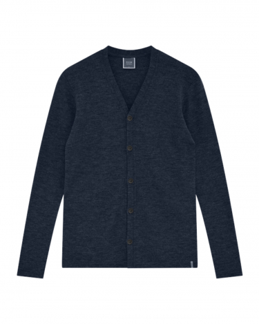 by basics Cardigan w/v-Neck midnight blue melange  