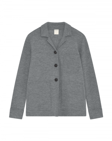 by basics Jacket W open collar Steel grey melange 
