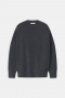 Closed High neck long sleeve dark grey melange  