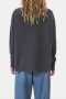 Closed High neck long sleeve dark grey melange  