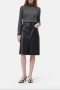 Closed High neck long sleeve dark grey melange  