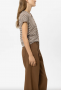 Luisa Cerano Linnen overhemd Dark/ Light terracotta 