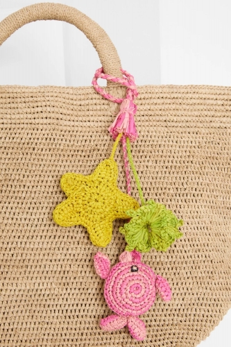 Ibeliv Bagcharm Pink fish 