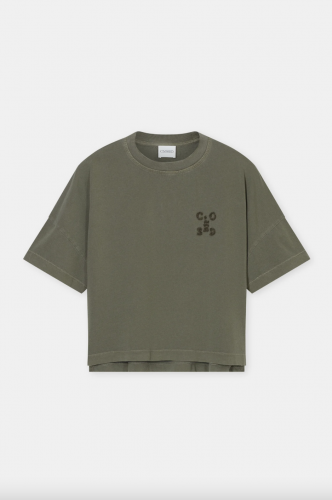 Closed Cropped t-shirt Cypress green 