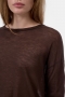 Closed Crew neck long sleeve Mahagony brown 