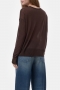 Closed Crew neck long sleeve Mahagony brown 