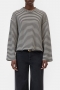 Closed Striped longsleeve black 