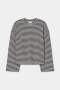 Closed Striped longsleeve black 