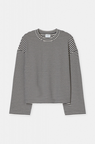 Closed Striped longsleeve black 