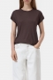 Closed Turn up t-shirt Mahagony brown 