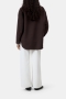 Closed Oversize shacket Mahagony brown 