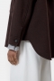 Closed Oversize shacket Mahagony brown 