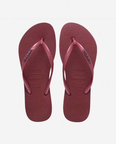 Havaianas Slim logo metallic Amaranth 