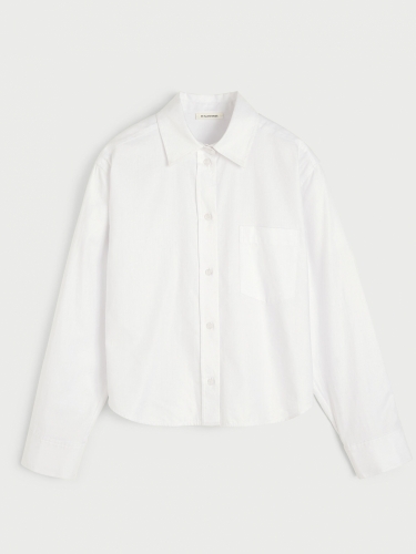 By Malene Birger Aubrey Cropped White herringbone 