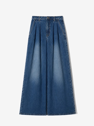 Janice Dollar Wide Leg Jeans blauw 