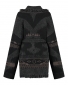 Deblon Ymke Cardigan Dusk brown black sand 