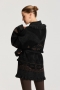 Deblon Ymke Cardigan Dusk brown black sand 