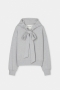 Closed Bow tie hoodie  light grey melange 