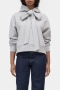 Closed Bow tie hoodie  light grey melange 