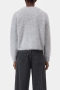 Closed Crew neck cardigan light grey melange 