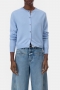 Closed Crew neck cardigan long sleeve Powder blue 