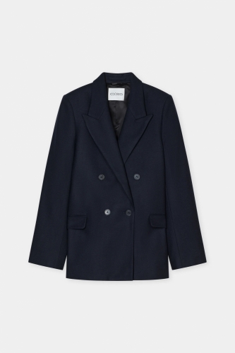 Closed Fitted doublebreasted blazer Dark night 