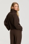 Deblon Lux Cropped Turtleneck Cacao Melange 