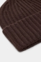 Closed Knitted hat Cinder brown 